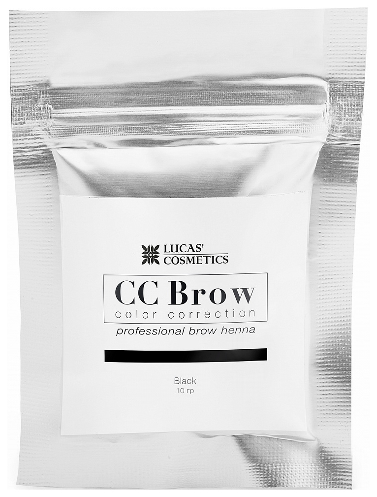 Хна для бровей LUCAS' COSMETICS CC Brow Black саше 10 гр lucas’ cosmetics скраб для бровей brow scrub 100 мл