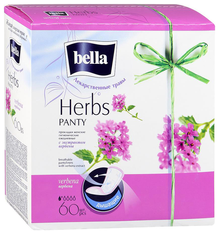 Прокладки Bella Panty Herbs verbena 60 шт ежедневные прокладки bibi panty normal 40 шт