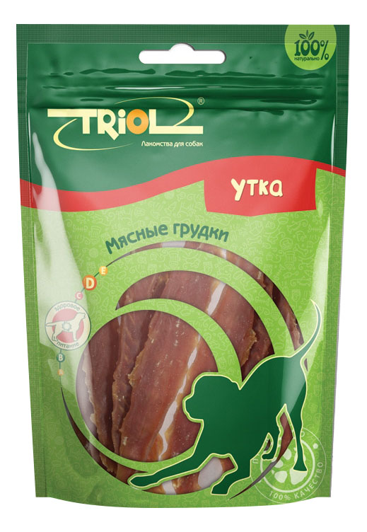 фото Лакомство для собак triol, мясные грудки из утки, 70г