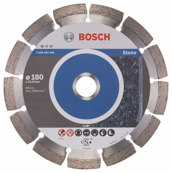 Диск отрезной алмазный Bosch Stf Stone180-22,23 2608602600 алмазный диск по керамике bosch