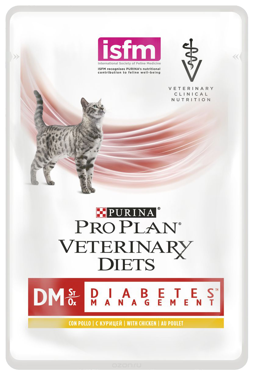 фото Влажный корм для кошек pro plan veterinary diets dm diabetes management, курица, 85г