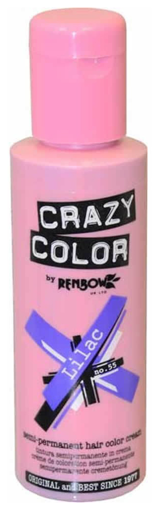 Купить Краска для волос Renbow Crazy Color Semi-Permanent Hair Color Cream 55 Lilac 100 мл