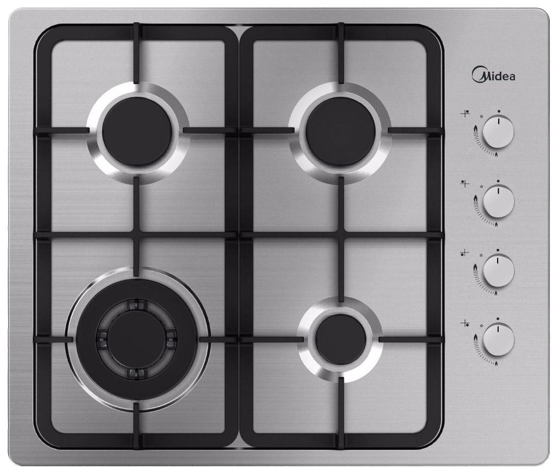 

Встраиваемая варочная панель газовая Midea MG613TX Silver, MG613TX