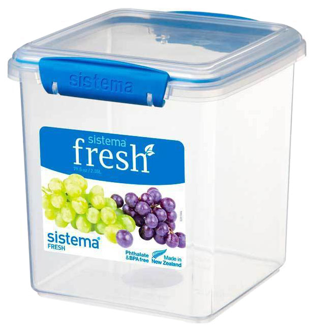 

Контейнер Sistema Square Fresh 921334, Синий;прозрачный