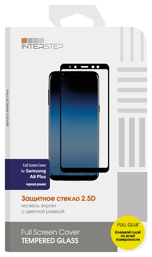 

Защитное стекло InterStep для Samsung Galaxy A8 Plus Black