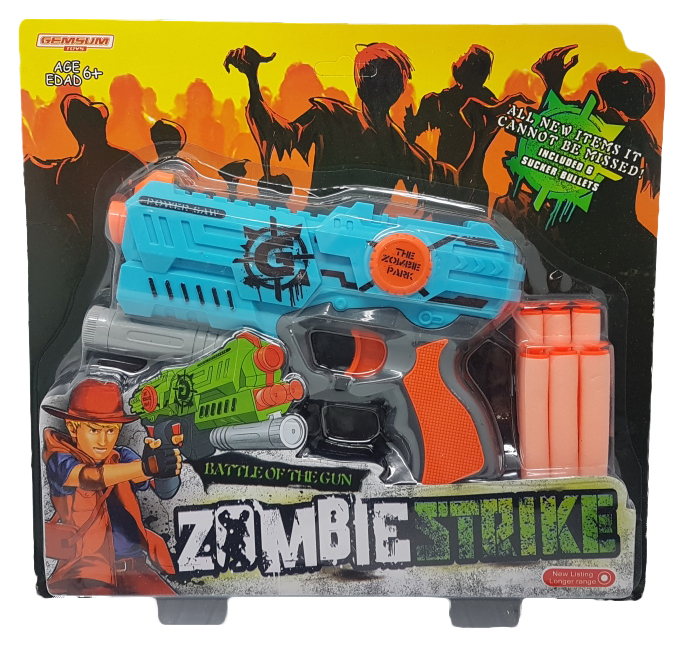 

Пистолет игрушечный zombie strike с мягкими патронами Gratwest К79482