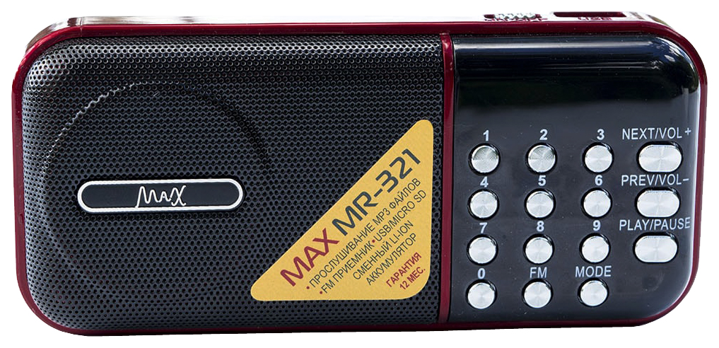 

Радиоприемник MAX MR-321 Red/Black, MR-321