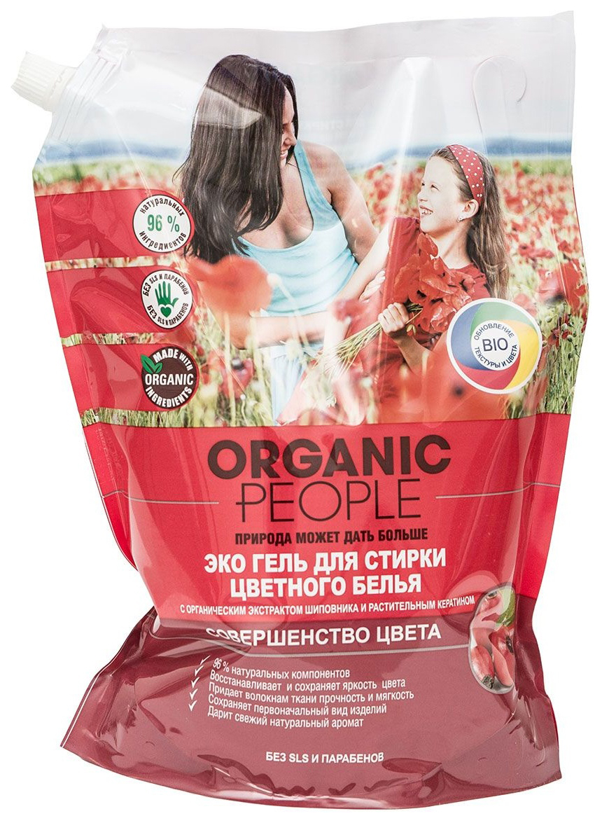 фото Гель для стирки organic people для цветного белья 2 л