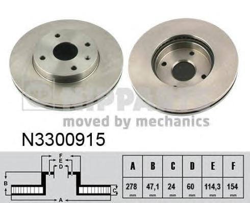 фото Тормозной диск nipparts n3300915