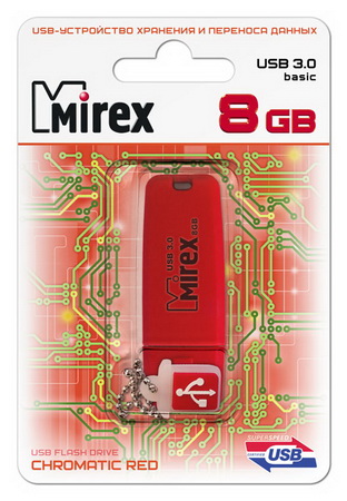 фото Флешка mirex chromatic 8гб red (13600-fm3сhr08)