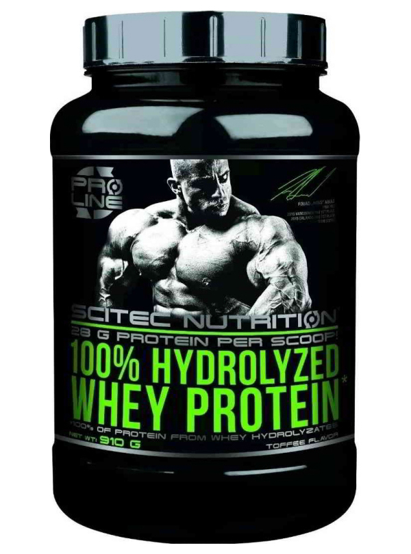 фото Протеин scitec nutrition 100% hydrolyzed whey protein, 910 г, toffee