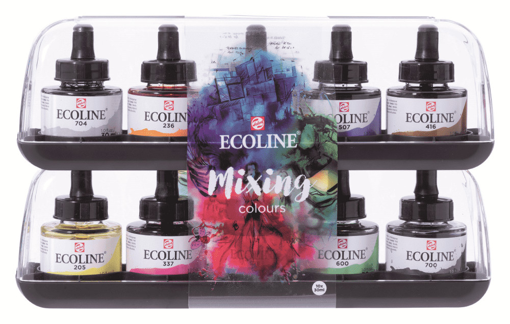 

Акварель жидкая Royal Talens Ecoline основные цв 10 цв, Ecoline