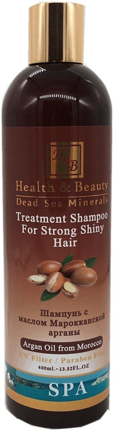 Купить Шампунь Health & Beauty укрепляющий для здоровья и блеска волос с маслом Арганы 400 мл