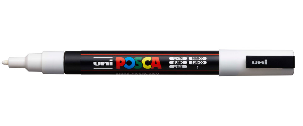 

Маркер Uni POSCA PC-3M 0,9-1,3мм овальный (белый (white) 1)