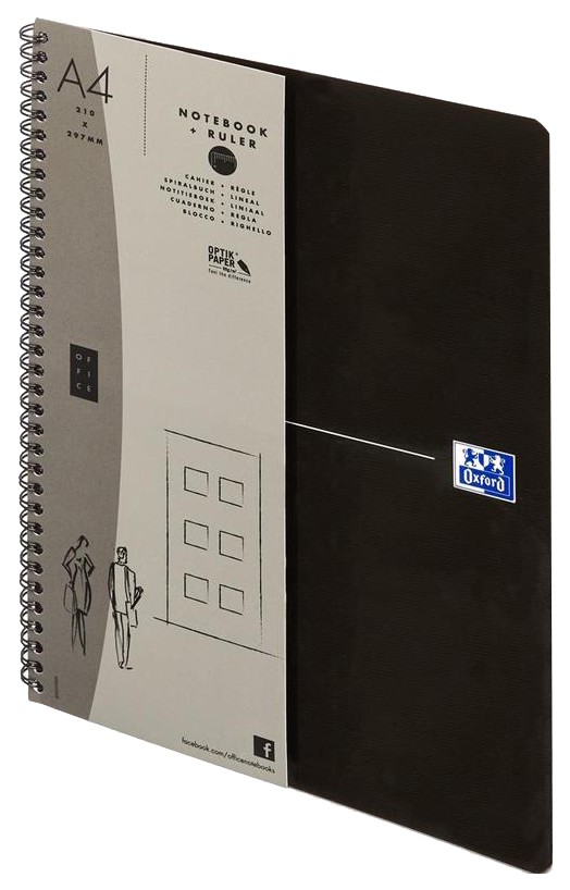 

Блокнот Oxford University Press Smart Black, A5, 90 листов, линейка