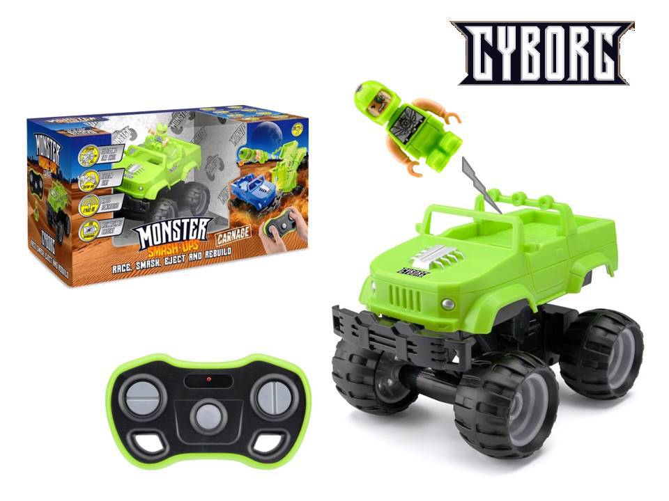 фото Машинка р/у разбивающийся внедорожник "monster smash ups", cyborg abtoys