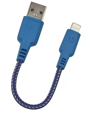 фото Кабель energea nyloglitz lightning usb cable 0,18 м blue