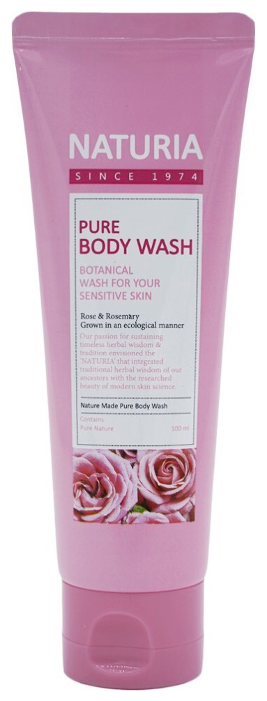 Гель NATURIA PURE BODY WASH Rose&Rosemary 100 мл лосьон для тела derma b ламеллярный увлажняющий daily moisture body lotion 400мл