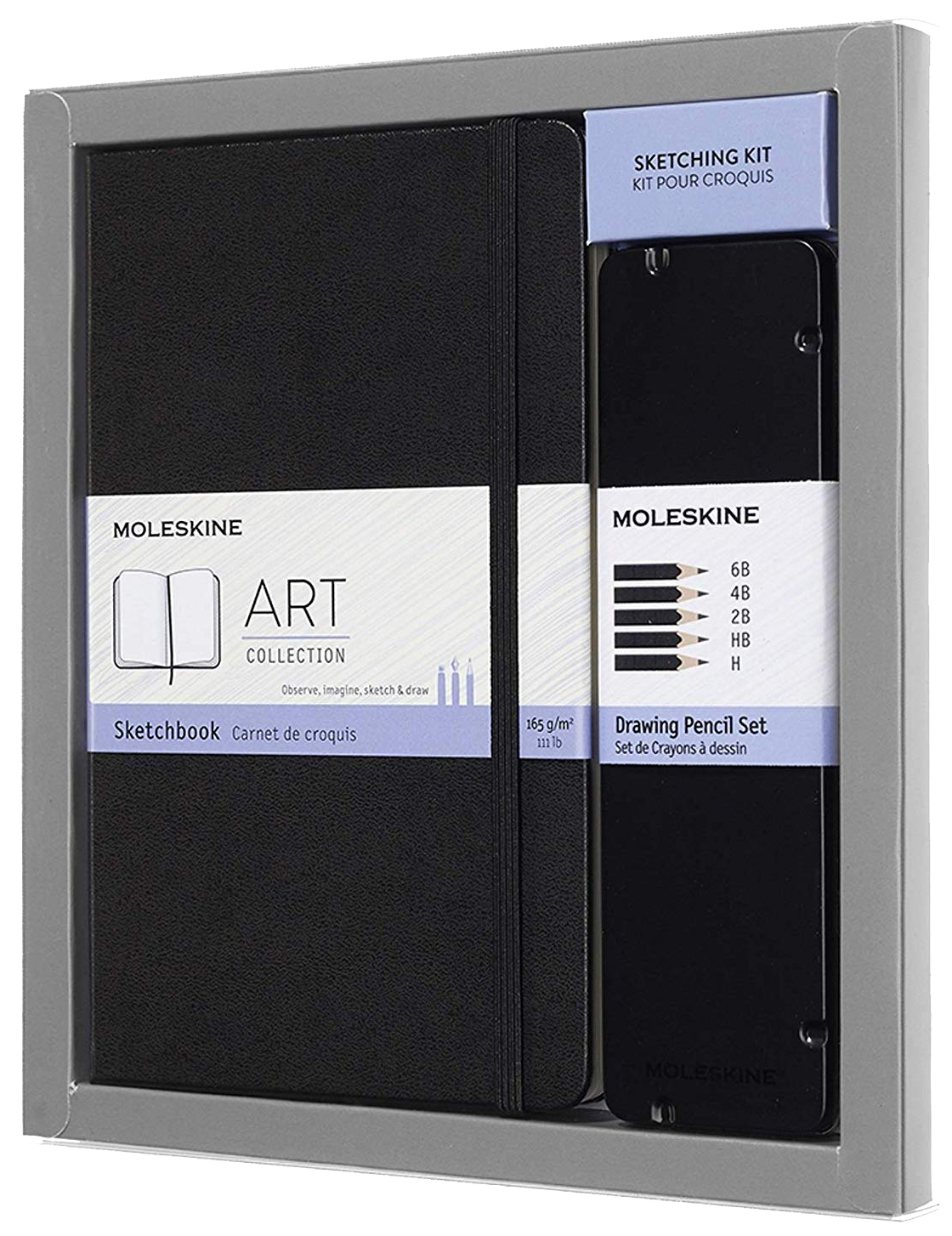 фото Набор "art collection". блокнот для рисования large, чернографитные карандаши moleskine