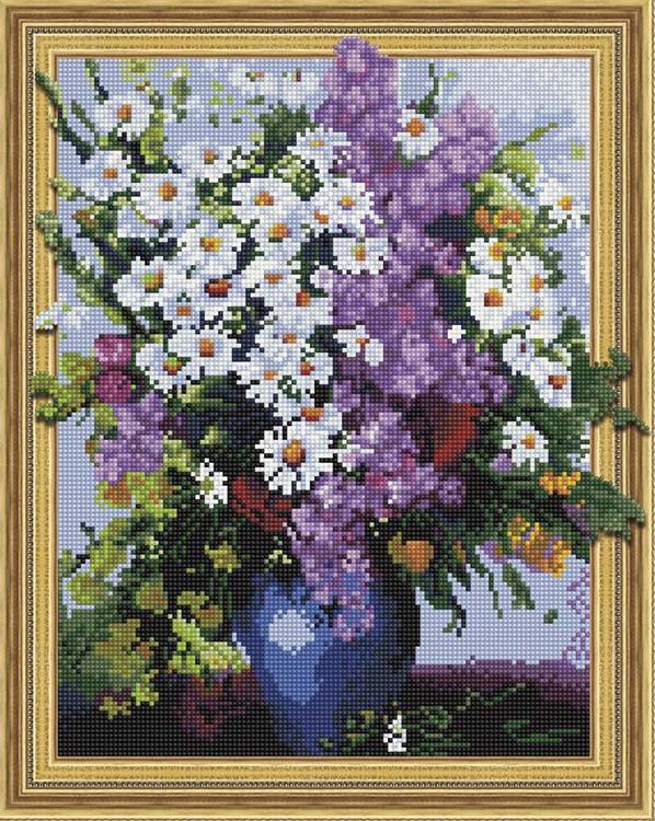 

Алмазная вышивка Painting Diamond Полевые цветы, 40x50 см, Полевые цветы