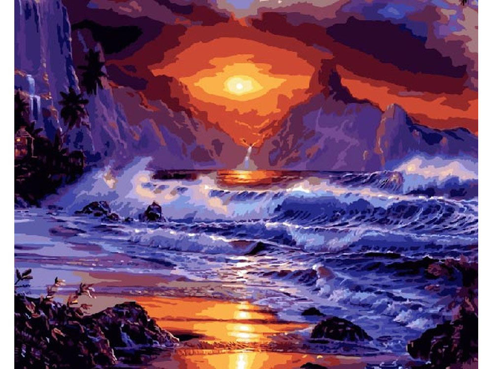 

Картина по номерам Paintboy Морской закат, 40x50, Морской закат