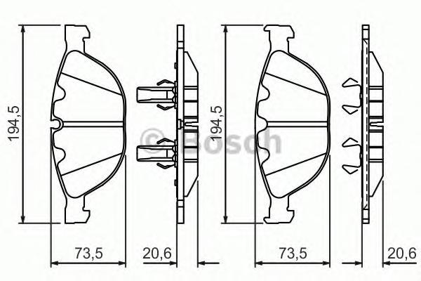 

Комплект тормозных колодок BOSCH 0986494349