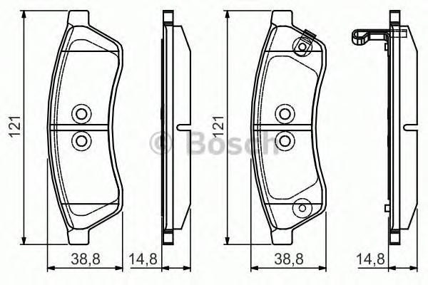 

Комплект тормозных колодок BOSCH 0986495168