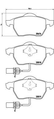 Комплект тормозных колодок Brembo P85085