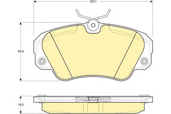 Комплект тормозных колодок Girling 6109571