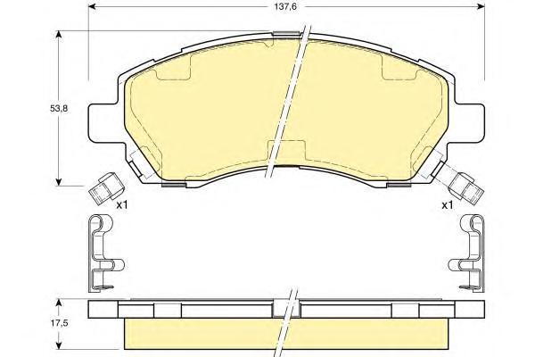 

Комплект тормозных колодок Girling 6132059