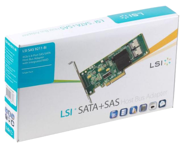 PCI-e RAID контроллер LSI 9211-8I LSI00194