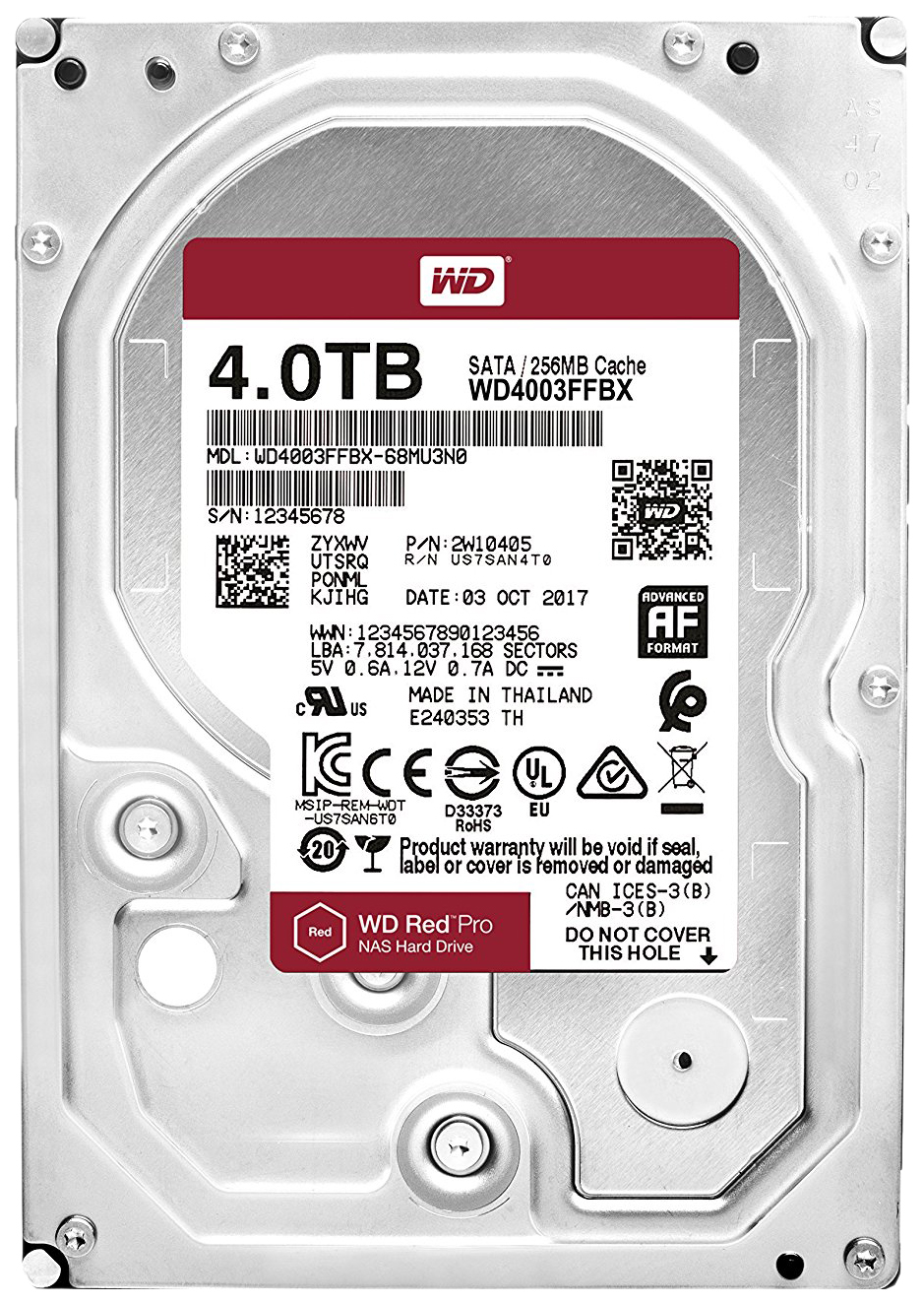 фото Внутренний жесткий диск western digital red pro 4tb (wd4003ffbx)