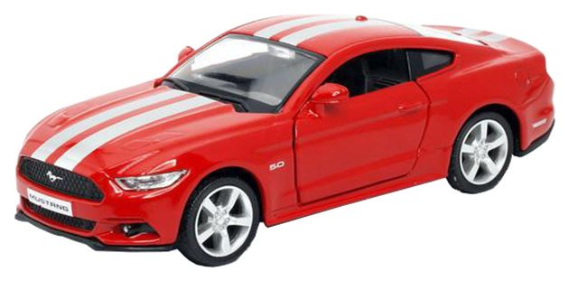 Машина металлическая RMZ 1:32 Ford 2015 Mustang with Strip инерционная красный 554029C-RD