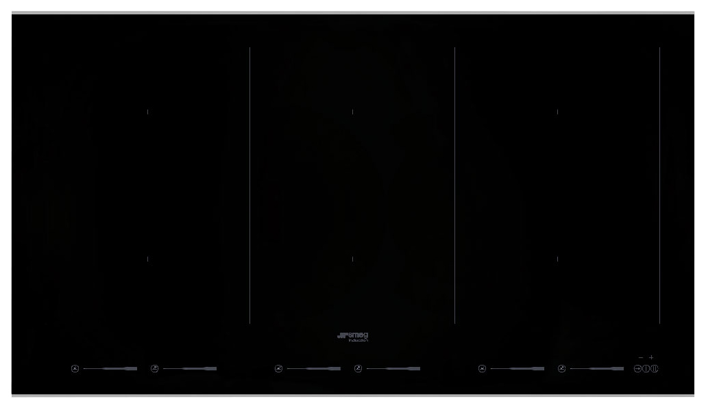 фото Встраиваемая варочная панель индукционная smeg sim693wldx black