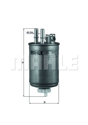 фото Фильтр топливный knecht kl 483 mahle/knecht