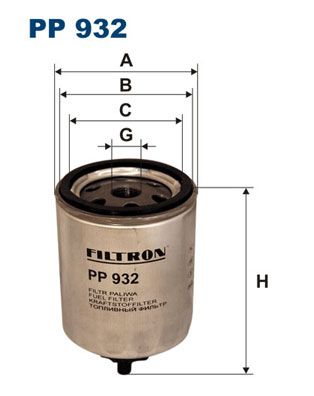 фото Фильтр топливный filtron pp932