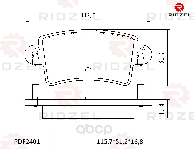 

Комплект тормозных колодок RIDZEL PDF2401