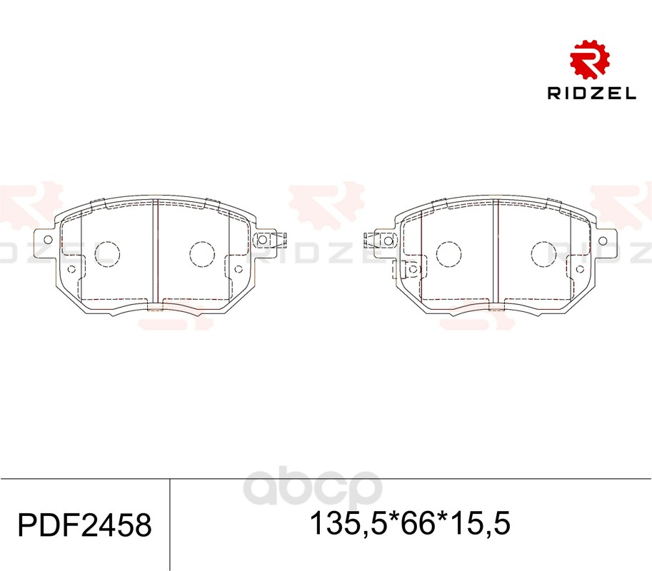 фото Комплект тормозных колодок ridzel pdf2458