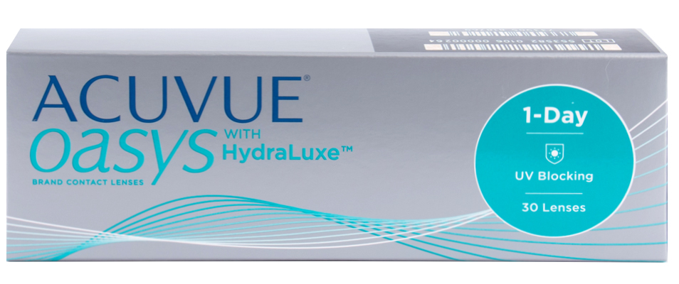 фото Контактные линзы acuvue oasys 1-day with hydraluxe 30 линз -2,5