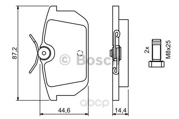

Тормозные колодки Bosch дисковые 986491030
