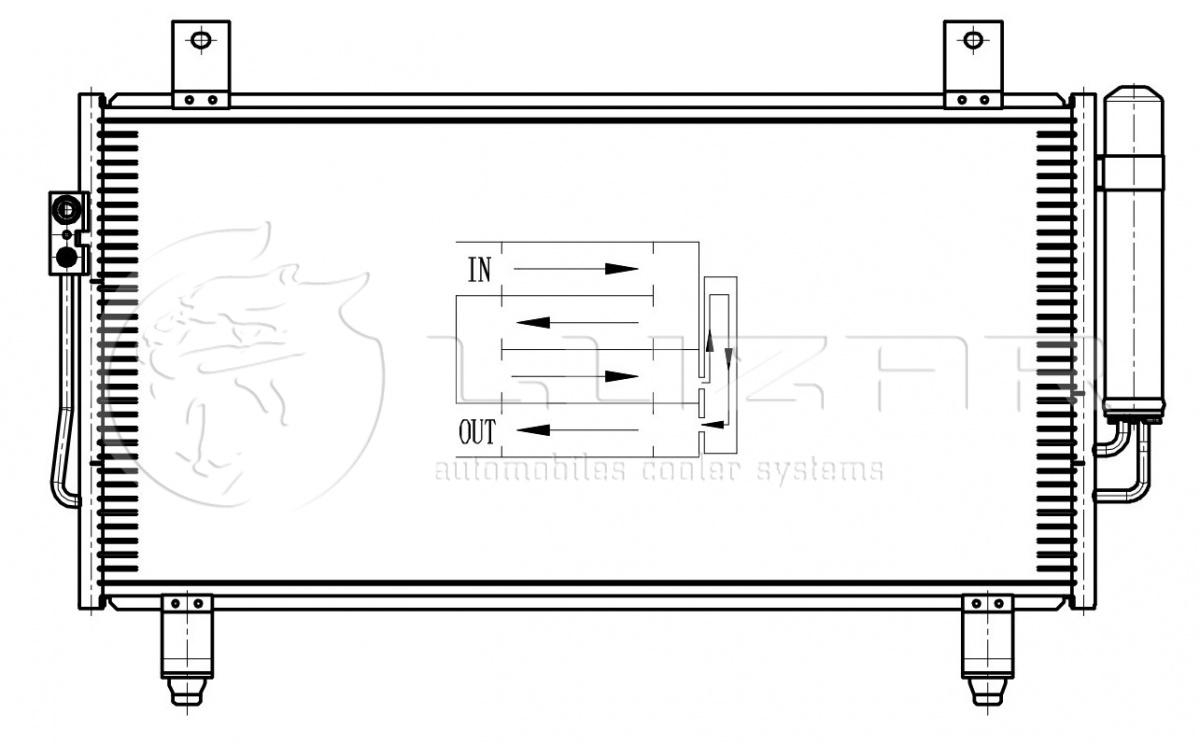 фото Радиатор кондиционера luzar для mitsubishi outlander 2012- lrac1162