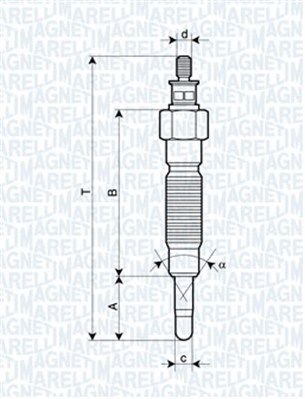 фото Свеча накаливания magneti marelli 062900064304