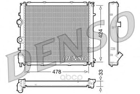 

Радиатор системы охлаждения без ac renault kangoo 1.9d 97 Denso DRM23030