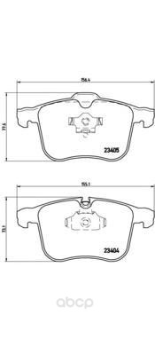 

Тормозные колодки brembo передние P59046