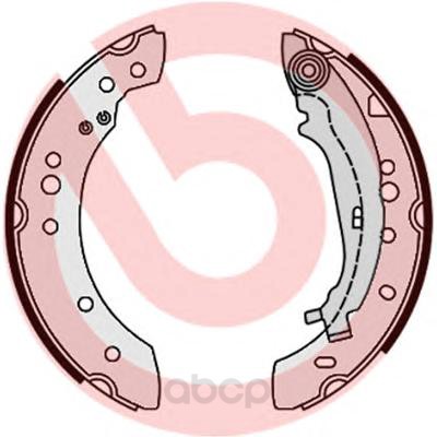 

Тормозные колодки барабанные brembo S54521