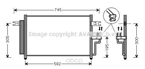 

Радиатор охлаждения двигателя Ava HYA5082D