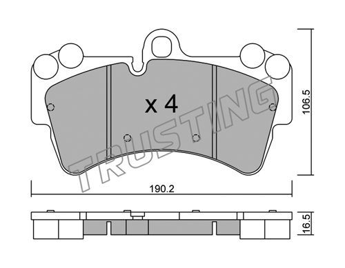 

Тормозные колодки TRUSTING дисковые 6700