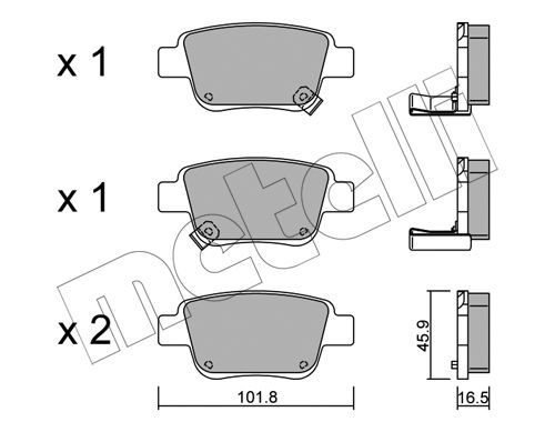 

Тормозные колодки METELLI дисковые 2204510