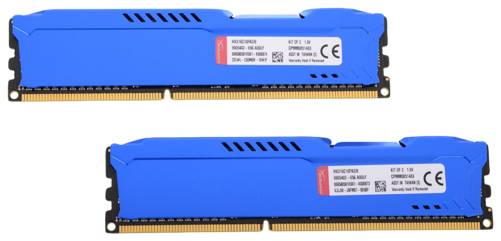 

Оперативная память Kingston HyperX Fury 8Gb DDR-III 1600MHz (HX316C10FK2/8) (2x4Gb KIT), HyperX FURY Blue