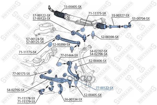 

Сайлентблок Stellox 7700122SX